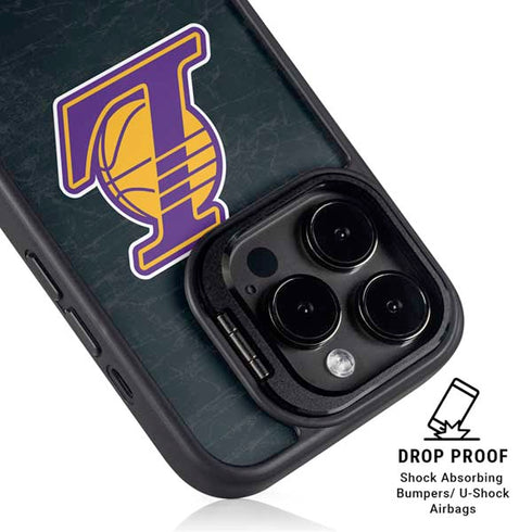 NBA Los Angeles Lakers Secondary Logo iPhone 15 Pro Kickstand Case